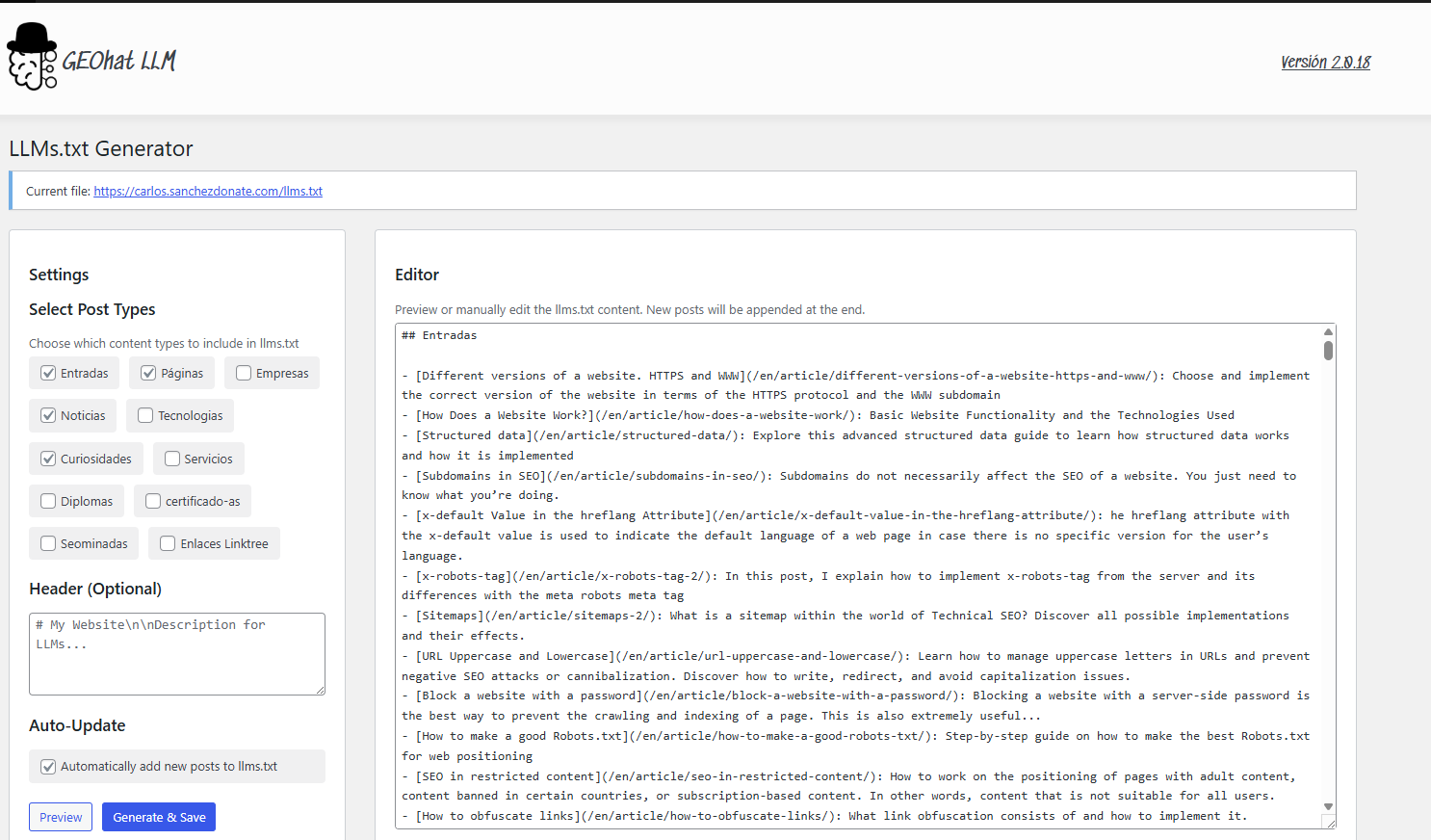 Archivo llms.txt generado automáticamente por GEOhat
